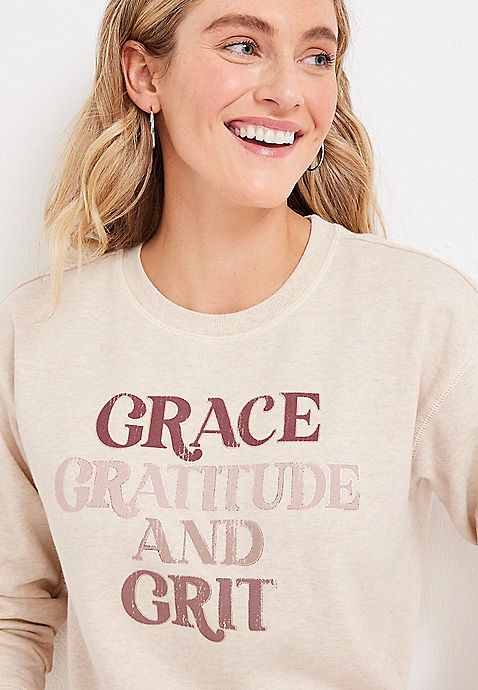 Grace and Grit Fleece Sweatshirt | Maurices