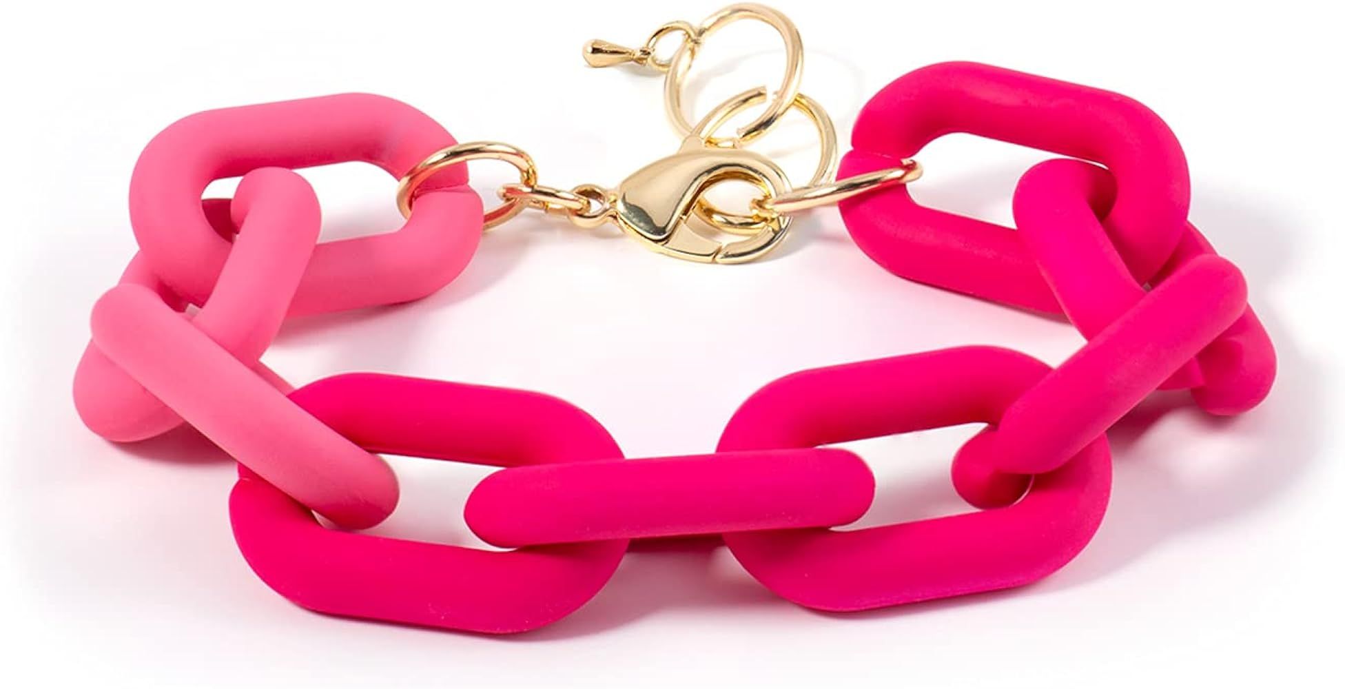 Resin Link Bracelet Trendy Bracelet Colorful Bracelet For Women And Beach Bracelets Surfer Rainbo... | Amazon (US)