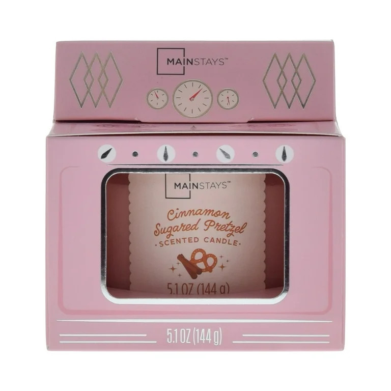 Mainstays 1-Wick Oven Scene Scented Jar Candle, Cinnamon Sugared Pretzel, 5.1oz. | Walmart (US)