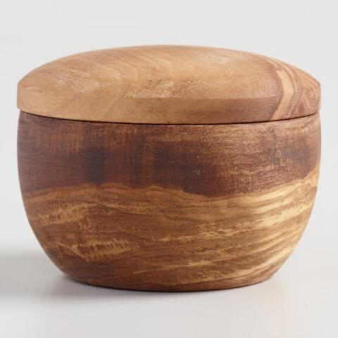 Olive Wood Salt Keeper | World Market