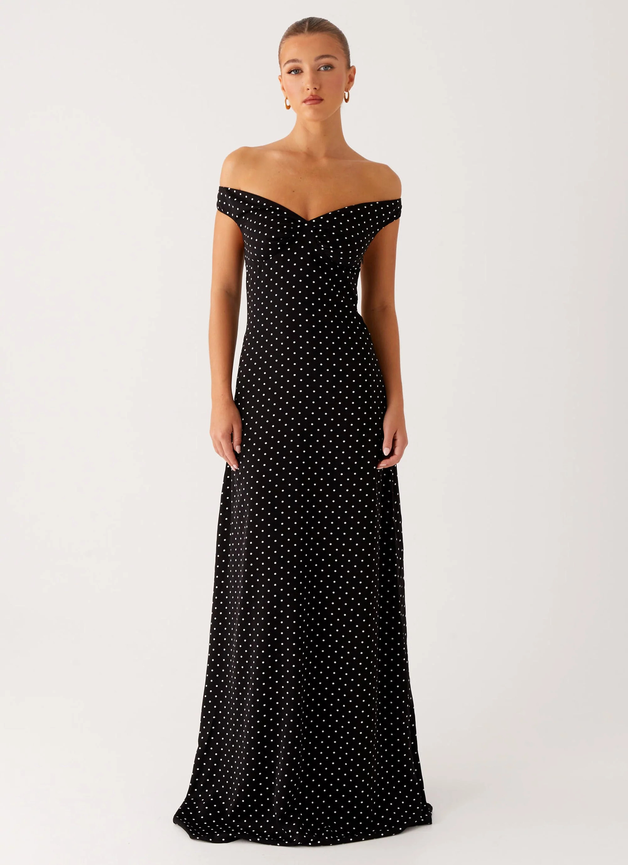 Melany Maxi Dress - Black Polka Dot | Peppermayo (Global)