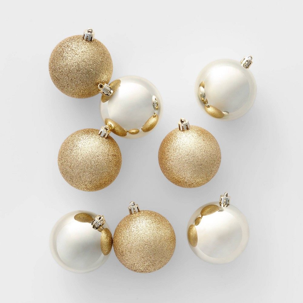 8ct Christmas 70mm Ornament Set Gold - Wondershop™ | Target