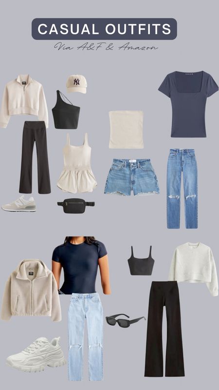 Casual Outfit Staples🖤
Casual, comfortable, jeans, shorts, neutrals, navy, amazon, abercrombie, fitness, sneakers, clean girl, boss babe, spring, summer

#LTKstyletip #LTKfitness #LTKSeasonal
