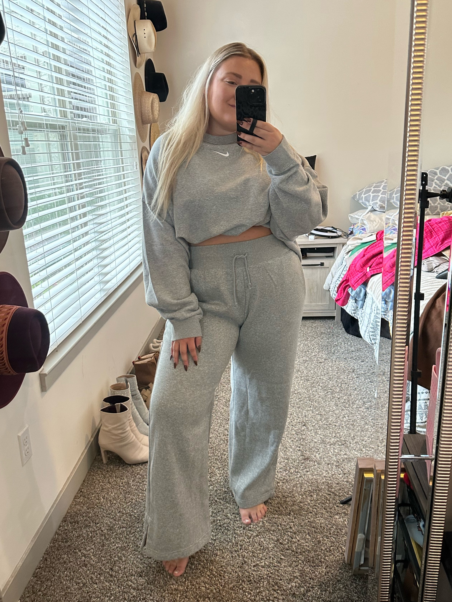 Nike athleisure set! Wearing xxl in top and xl in bottoms here (debating xxl in these bottoms) 

#LTKunder100 #LTKSeasonal