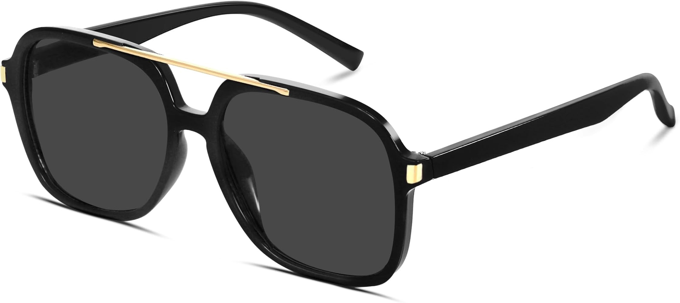 Retro Aviator Sunglasses for Women Men 2026 Square Top Bar Sun Glasses Sunnies 70s Lightweight Sh... | Amazon (US)