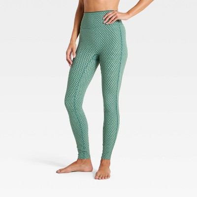 Women's Everyday Soft High-Rise 7/8 Leggings - All In Motion™ Dark Mauve Floral Print M | Target