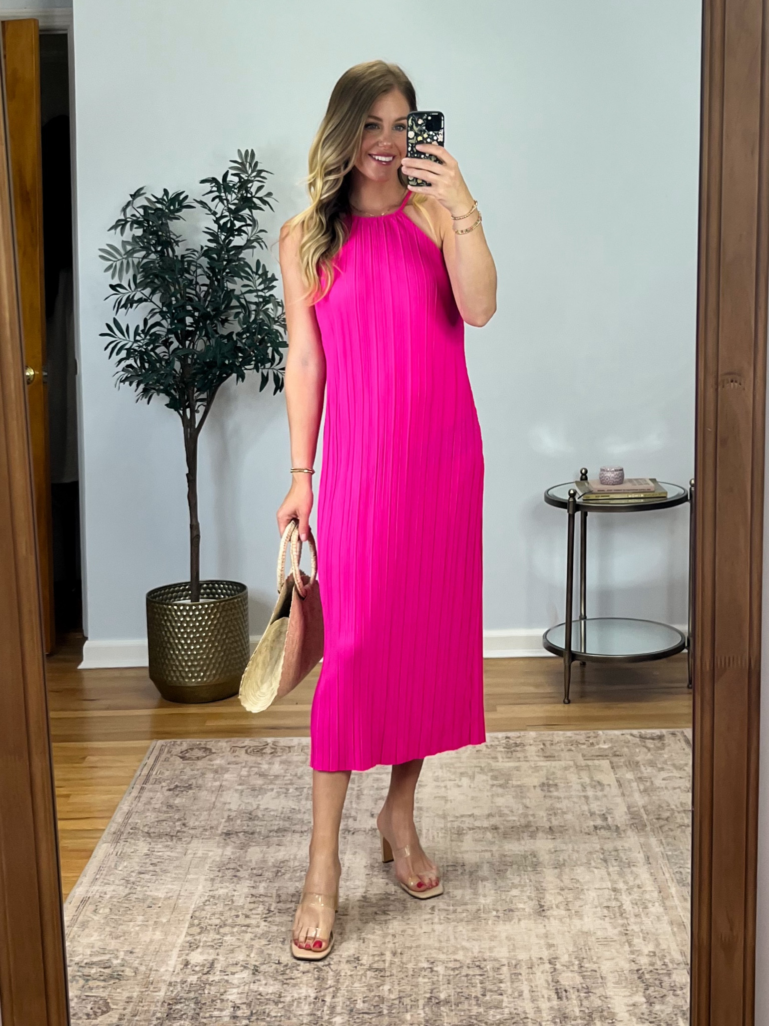 This dress is absolutely stunning! You can dress it down with a pair of sandals or dress it up with a pair of heels. I love the plisse fabric and the color is so fun. Wearing size small. 

#LTKFindsUnder100 #LTKStyleTip #LTKFindsUnder50