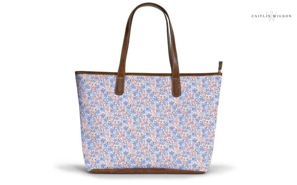 Savannah Zippered Tote - Caitlin Wilson Leather Patch | Barrington Gifts