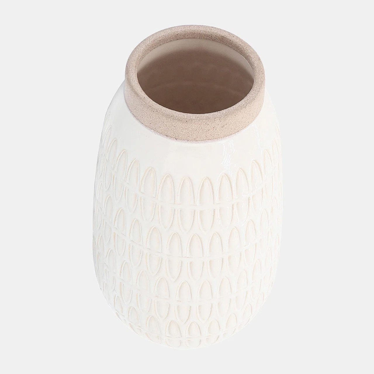 Gracie Oaks Textured Ceramic Carved Vase & Reviews | Wayfair | Wayfair North America