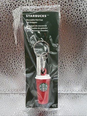 Starbucks Reusable Hot Cup Lid Stopper Red Cup Keychain Winter 2025 Collection | eBay US