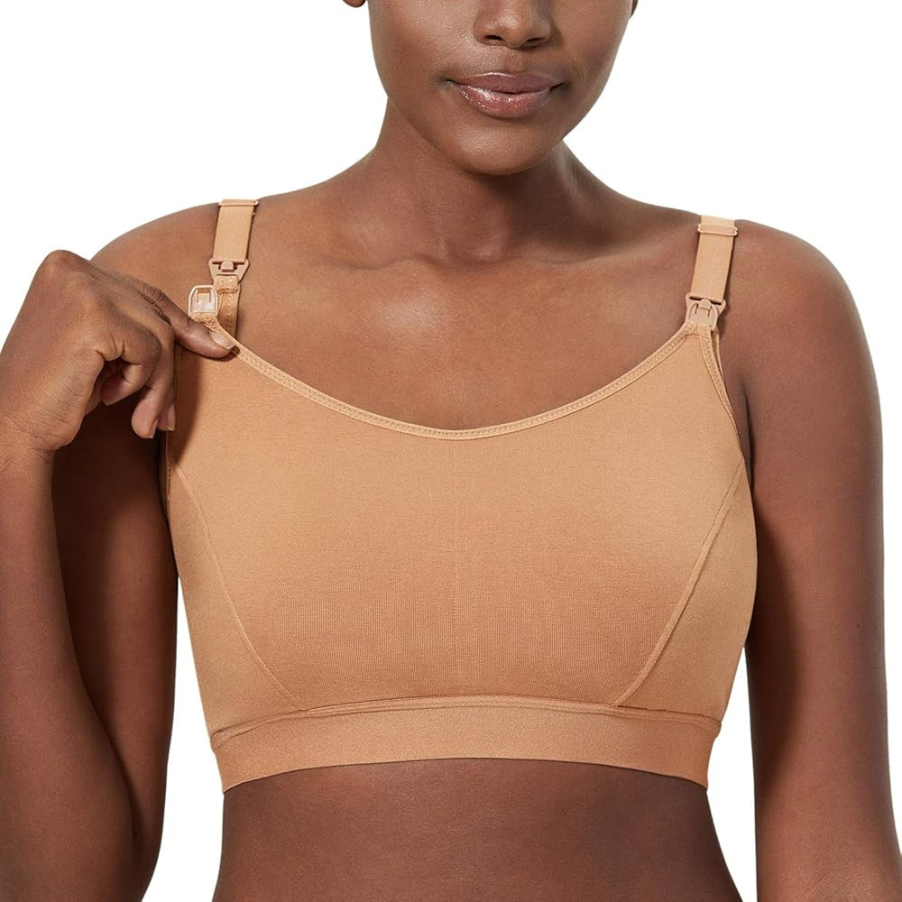 Gratlin Women's Plus Size Nursing Bra Support Nursing Sports Bra Cotton Breastfeeding Maternity B... | Amazon (US)
