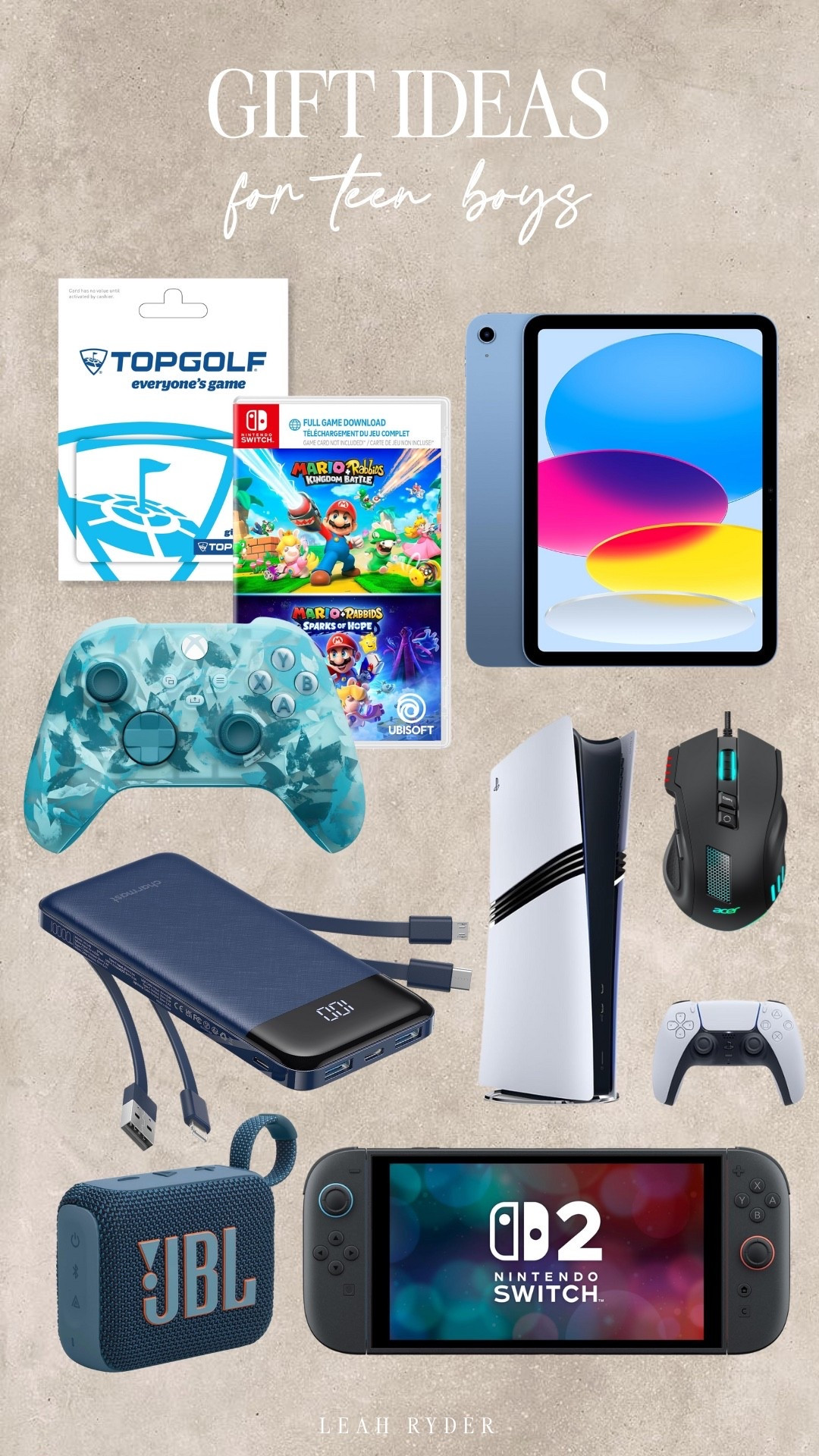 This teen boy gift guide covers gaming gifts, tech accessories, and practical presents they’ll use daily. Top picks like the Nintendo Switch, PS5 controller, and Mario games are always high-demand holiday gifts. Useful gifts for teen boys such as portable chargers, Bluetooth speakers, and gaming mice make great stocking stuffers. These gift ideas for teen boys are budget-friendly, high-impact, and perfect for Christmas gifting.

#LTKGiftGuide #LTKHoliday #LTKKids