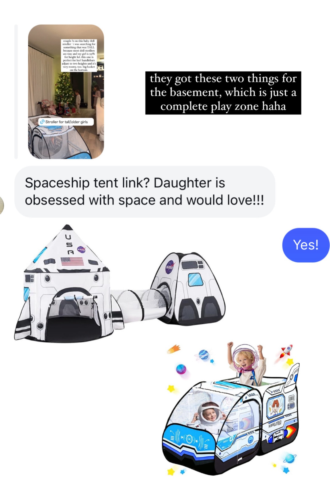 Pop up spaceship and space center for pretend play. Space and rocket themed gifts for space loving kids!

#LTKFamily #LTKFindsUnder50 #LTKKids