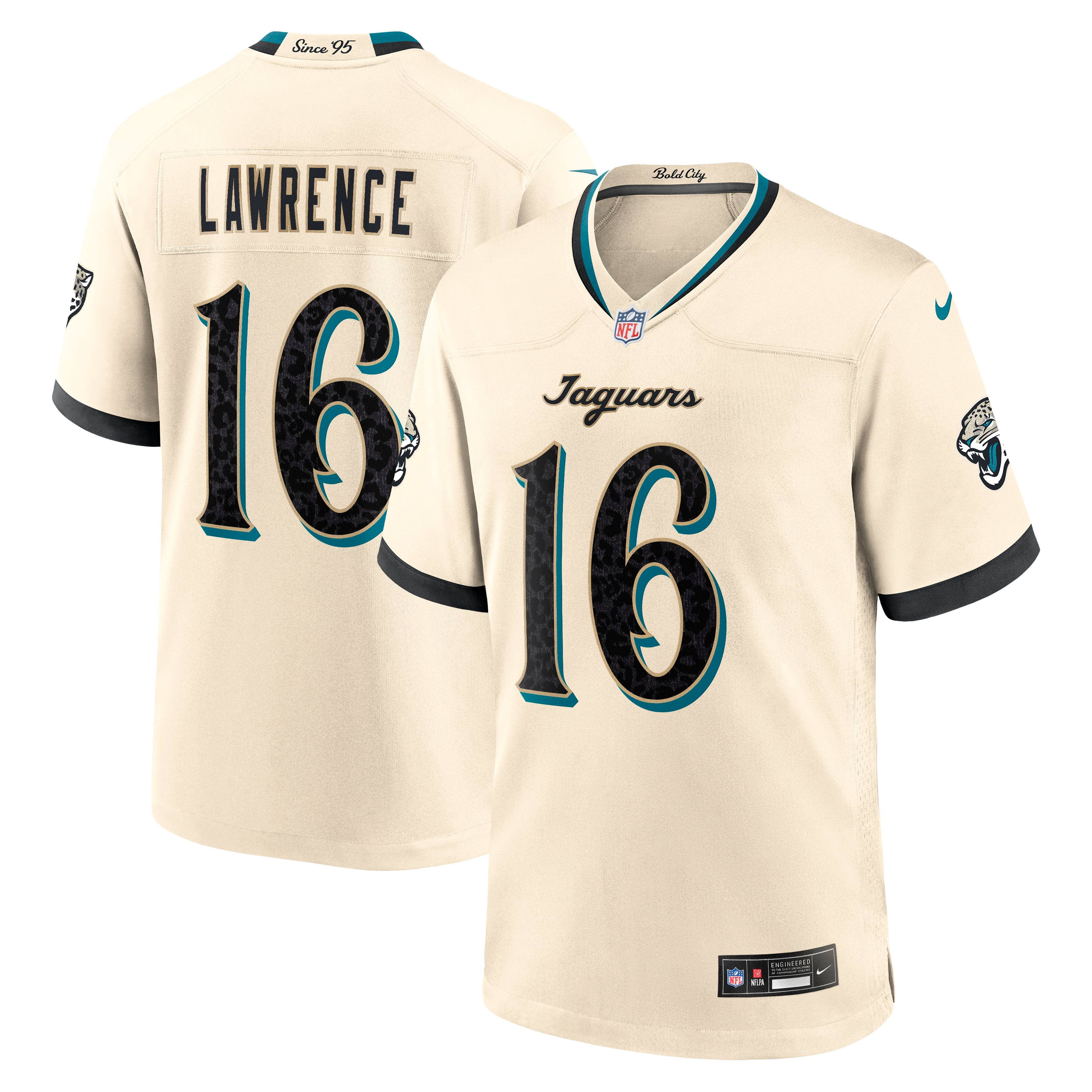 Men's Jacksonville Jaguars Trevor Lawrence Nike Natural 2026 Rivalries Collection Game Jersey | NFL Shop
