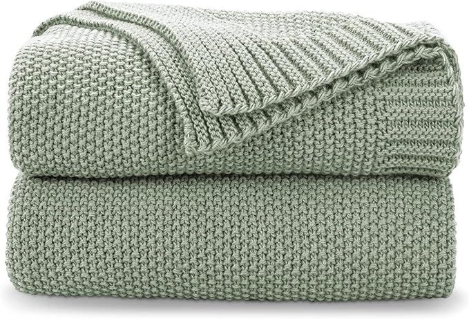 CozeCube Sage Throw Blanket for Couch, Soft Cozy Cable Knit Throw Blanket for Bed Sofa Living Roo... | Amazon (US)