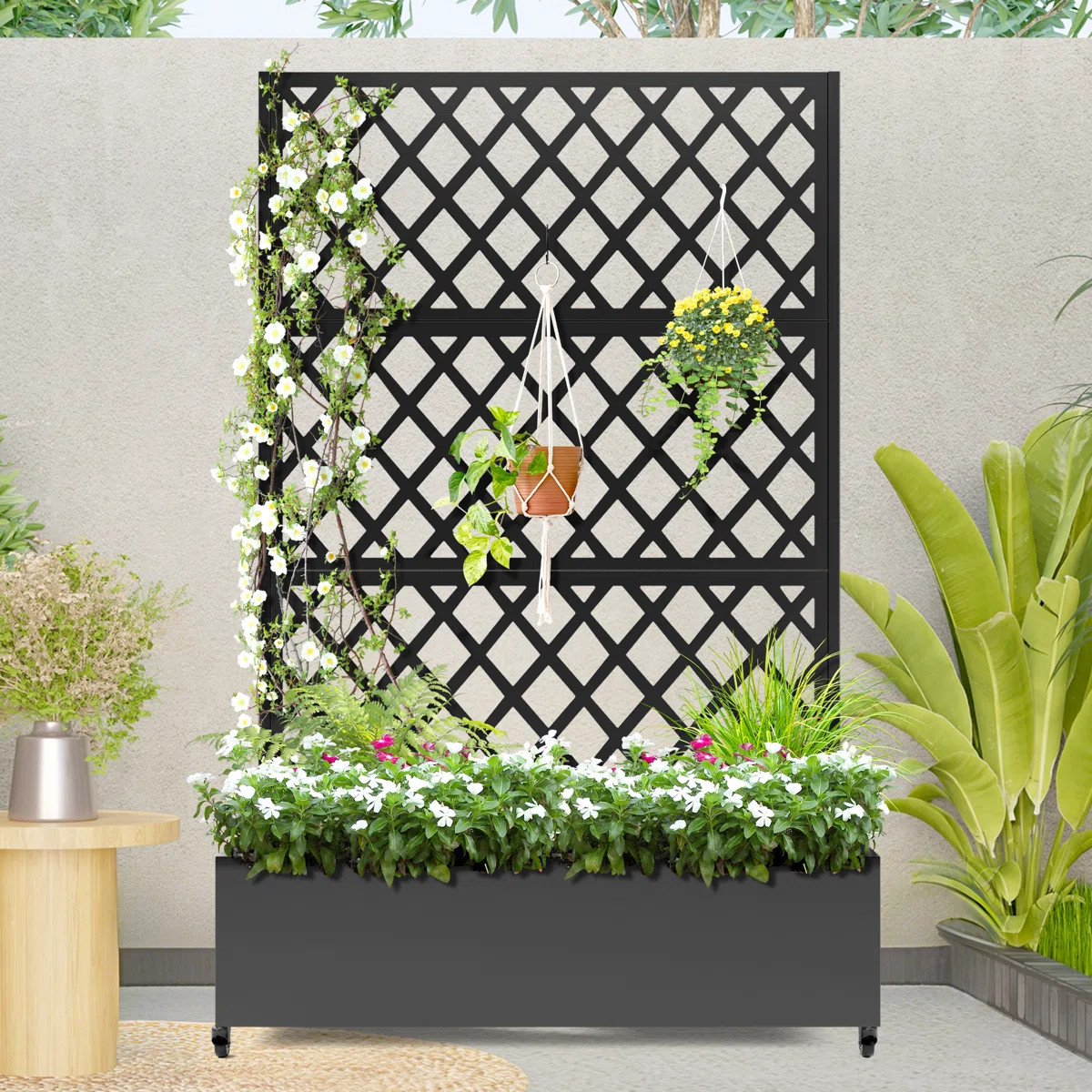 Raised Garden Bed with Trellis on Wheels – Versatile Metal Planter Box with Trellis, Multi-Styl... | Wayfair North America