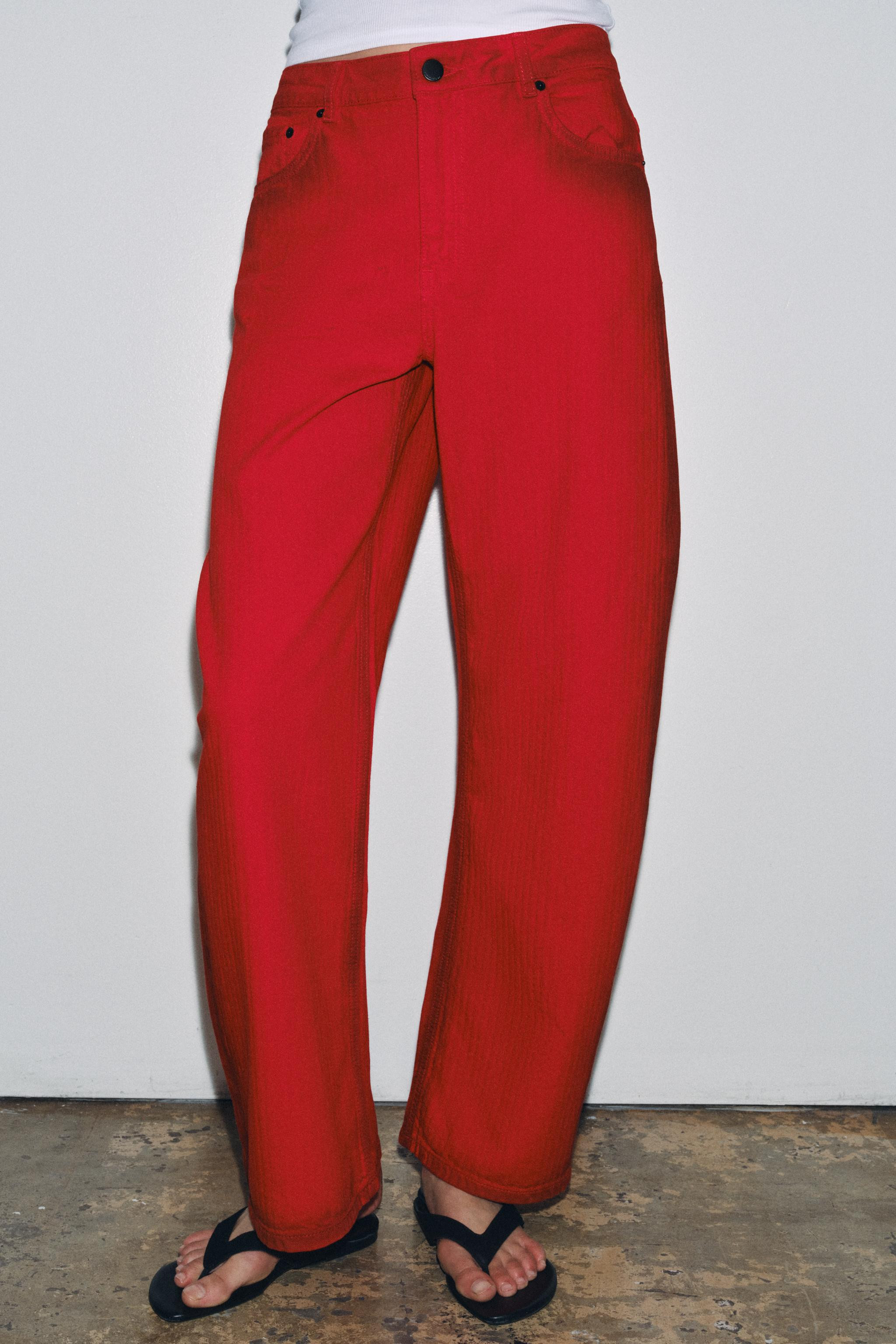 ZW COLLECTION LOW-RISE WIDE-LEG JEANS | Zara UK