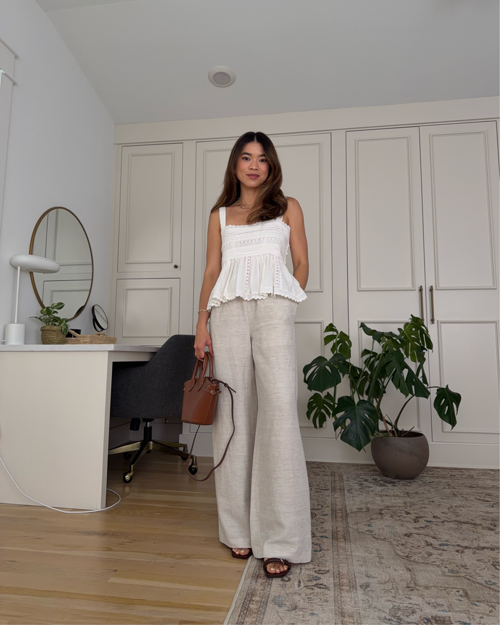 Sizing info:
•White tank size 2 in Plain Ecru Embroidery 
•pants XS in Undyed Ecru

petite fashion, get dressed with me, outfit inspiration, ootd, nashville outfit, Nashville influencer, petite style, vacation style, casual outfits, mom style, petite pants, spring outfits, spring outfit info, spring pants, spring outfit idea, spring top, spring bag, spring tank, spring shoes, summer pants, petite pants, cropped pants, aritzia pants 

 @Aritzia @SEZANE 

#LTKPetite #LTKootd #LTKSeasonal