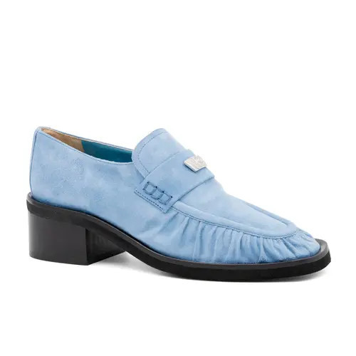 Valentina Rangoni Cortina Block Heel Loafer in Blue at Nordstrom, Size 9.5 | Nordstrom