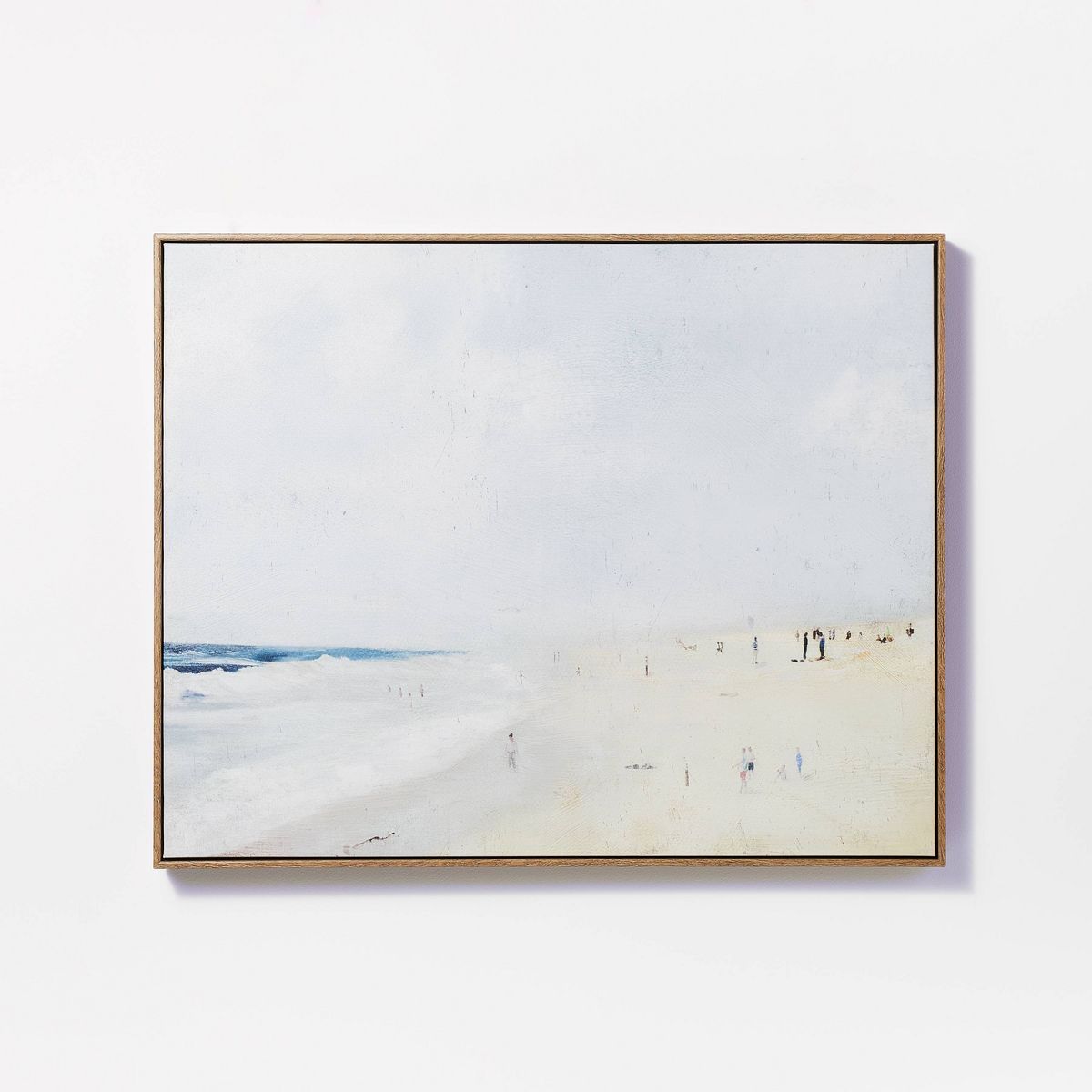 30" x 24" Painted Beach Embellished Framed Wall Canvas - Threshold™ designed with Studio McGee | Target