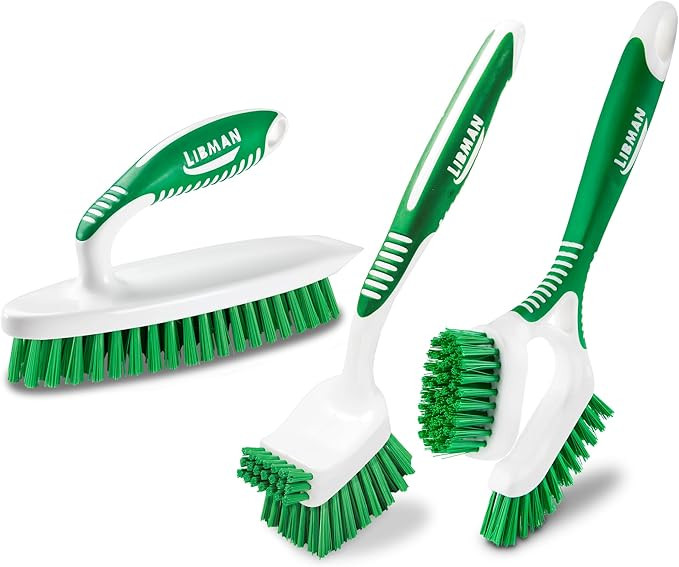 Libman Heavy Duty Scrub Brush Kit | Cleaning Brushes for Household Use | Tub Scrubber | Easy Grip... | Amazon (US)
