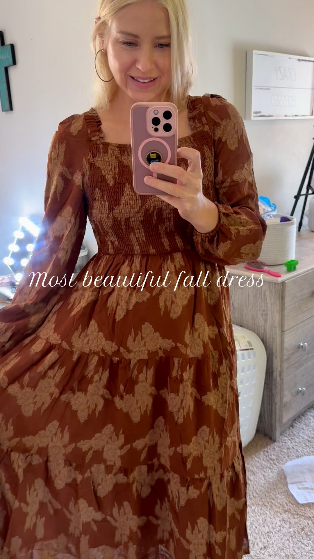 Obsessed with this gorgeous detailed brown fall dress 🤎 🍂🍁

#LTKSeasonal #LTKSaleAlert #LTKFallSale