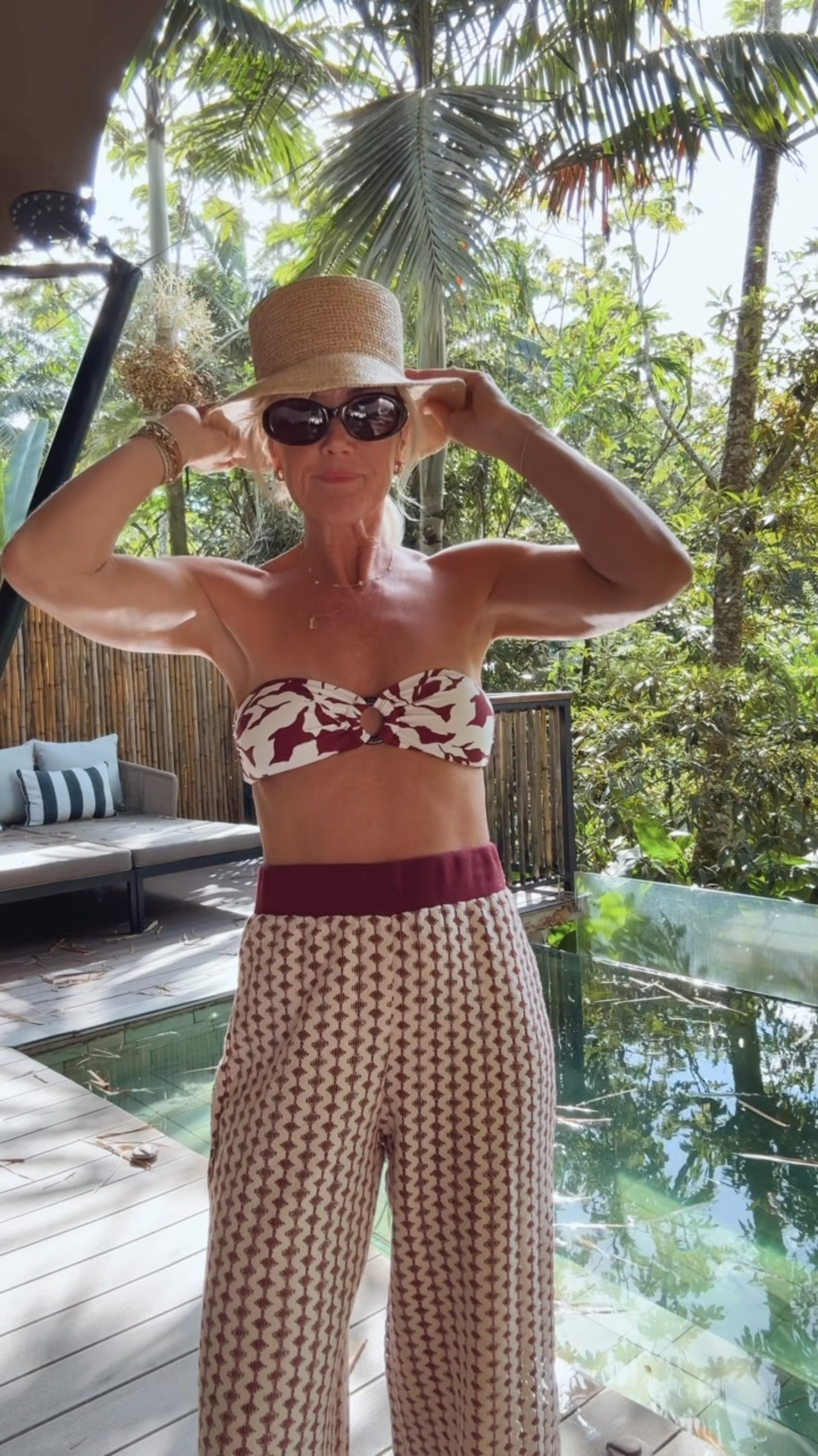 Back from our excursion now time to relax this adorable bikini is from loft and it’s matching set. Cover-up is something I know I’ll be grabbing all summer long

Swimsuit: XS
Matching set coverup: small 

#LTKSeasonal #LTKTravel #LTKOver40