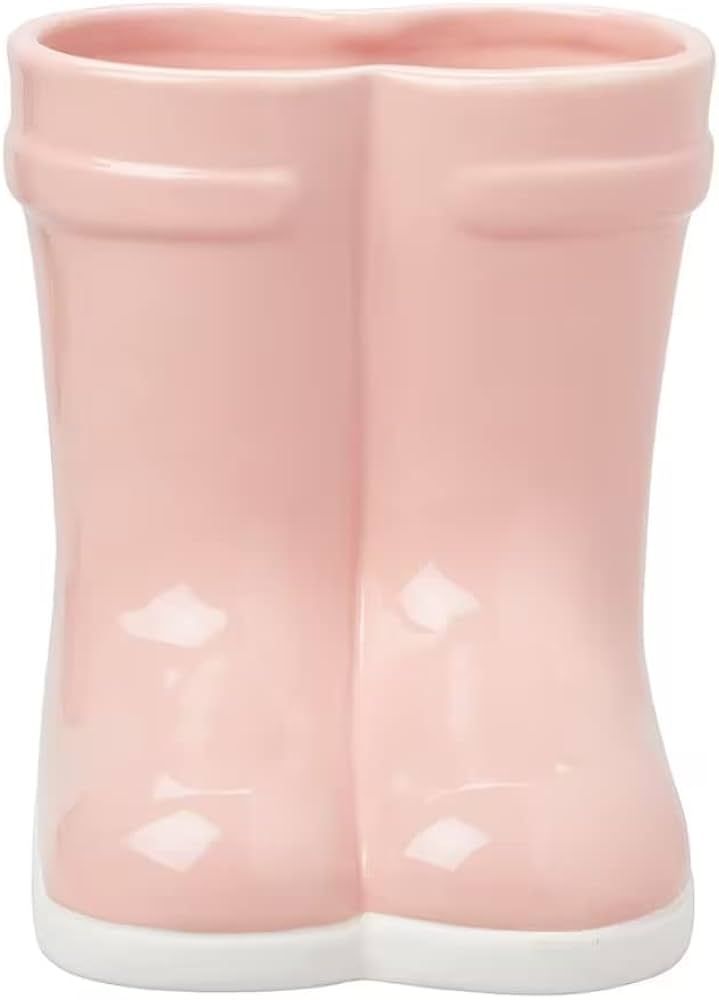 Small Ceramic Rain Boot Vase (Pink) | Amazon (US)