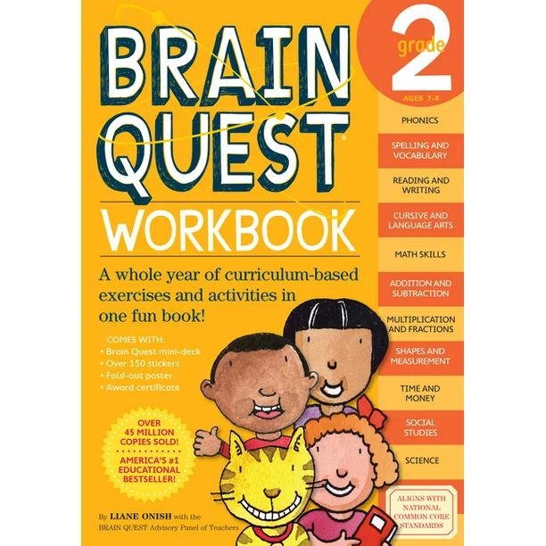 Brain Quest Workbook: Grade 2 - Walmart.com | Walmart (US)