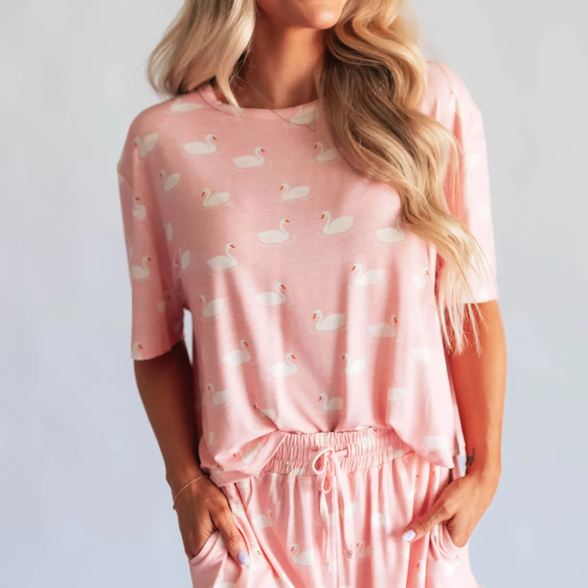 Women\u2019s Ruffle Short Set in Ivy | Silks Design