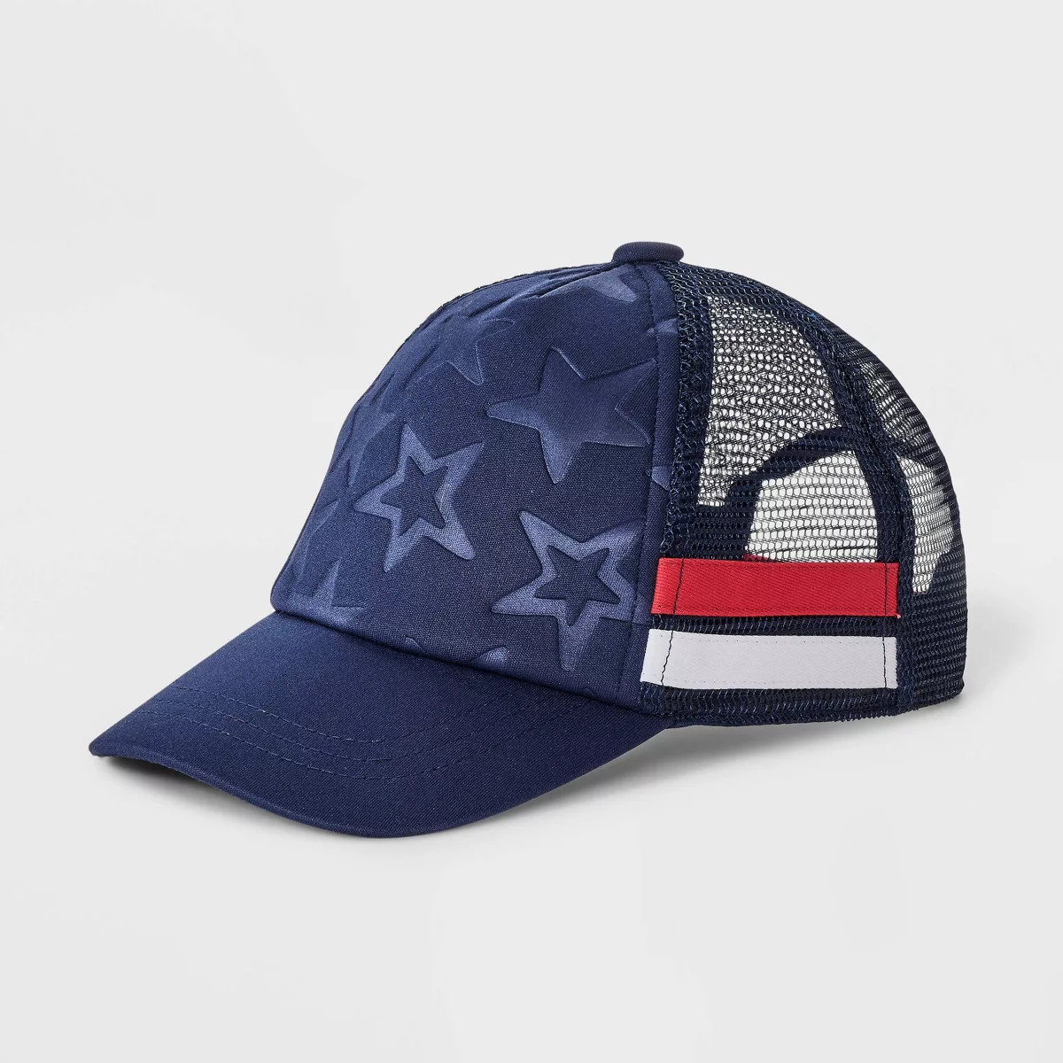 Toddler Boys' Stars Trucker Hat - Cat & Jack™ Light Navy Blue 2T-5T | Target