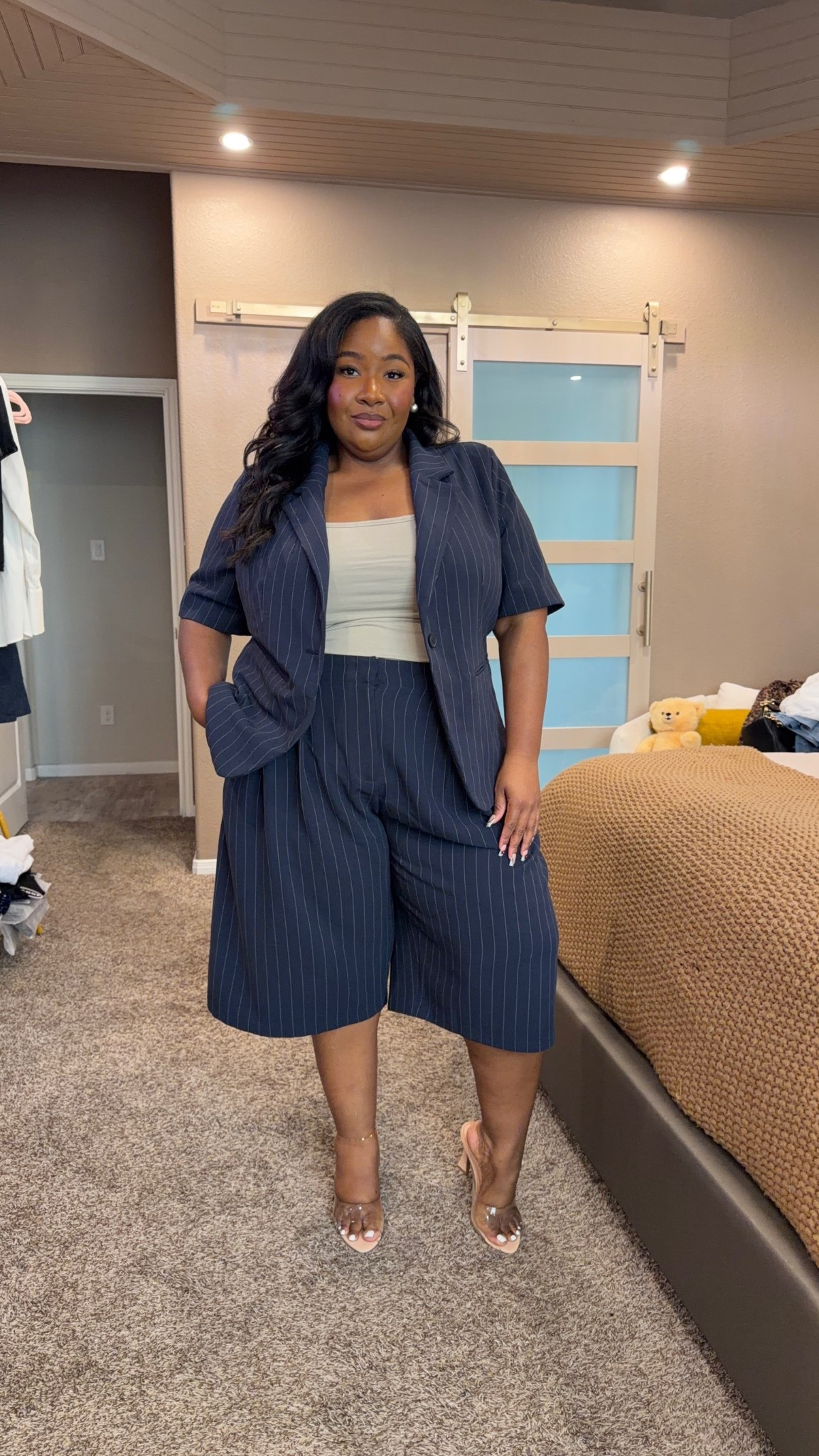✨ Plus Size Walmart Two-Piece Jorts Set 
Blazer + jorts but make it cute and affordable 
This set is from Walmart and is such a good spring/summer moment.
Top: Scoop Women’s Short Sleeve Boxy Blazer (XS–4X) — wearing XXL Bottoms: Scoop Women’s Pleated Culotte Pinstripe Pants, 22.5” inseam (0–18) got a 18 at first and it was a little snug, size 20 Plus is a way for a better fit.


#LTKPlusSize #LTKootd #LTKgrwm