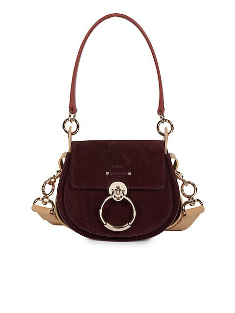 Chloé Small Tess Suede Saddle Bag | Saks Fifth Avenue