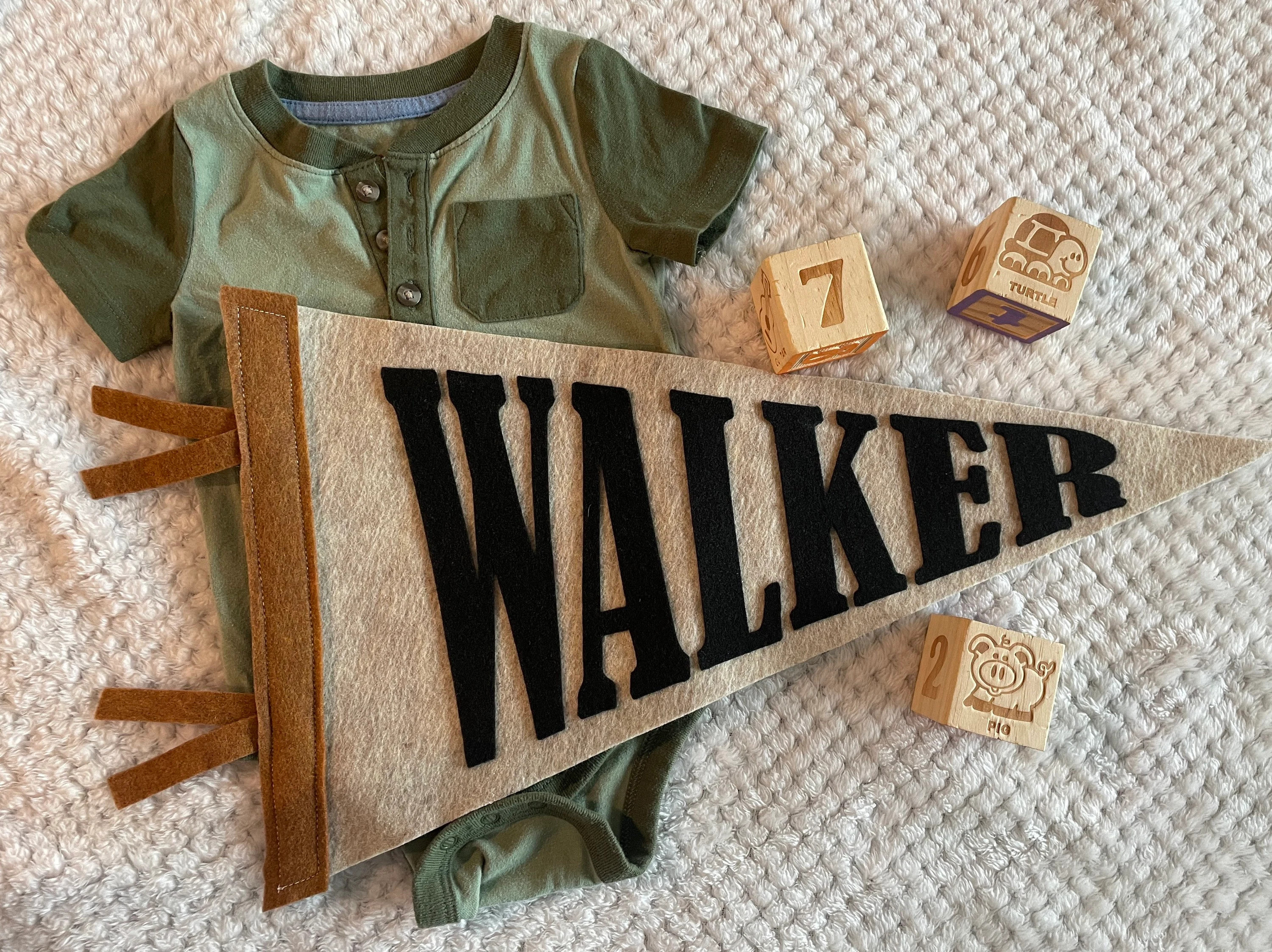 Large Pennant 10x18 | Block Letters Custom Name Felt Banner | Nursery decor, Kids sign, Custom Gi... | Etsy (US)