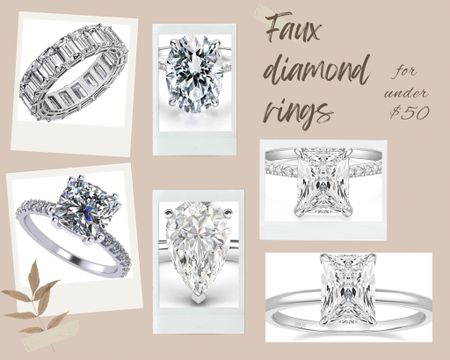 Faux Diamond Rings 💍 
For less than $50! 

I ordered and tried these when my ring didn’t fit at the end of my pregnancy. They are all great quality!