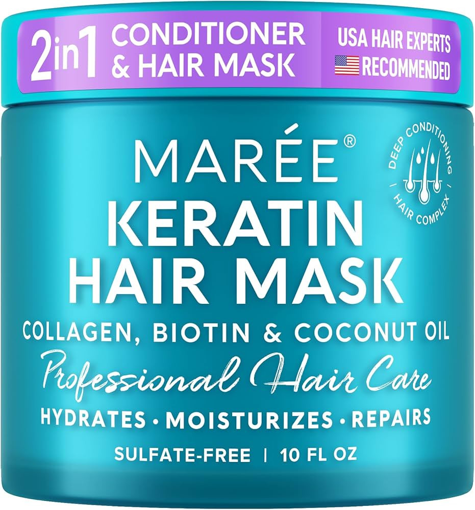 MAREE Hair Mask for Damaged Hair - Keratin Treatment Conditioner - Extremely Deep Conditioning Ma... | Amazon (US)