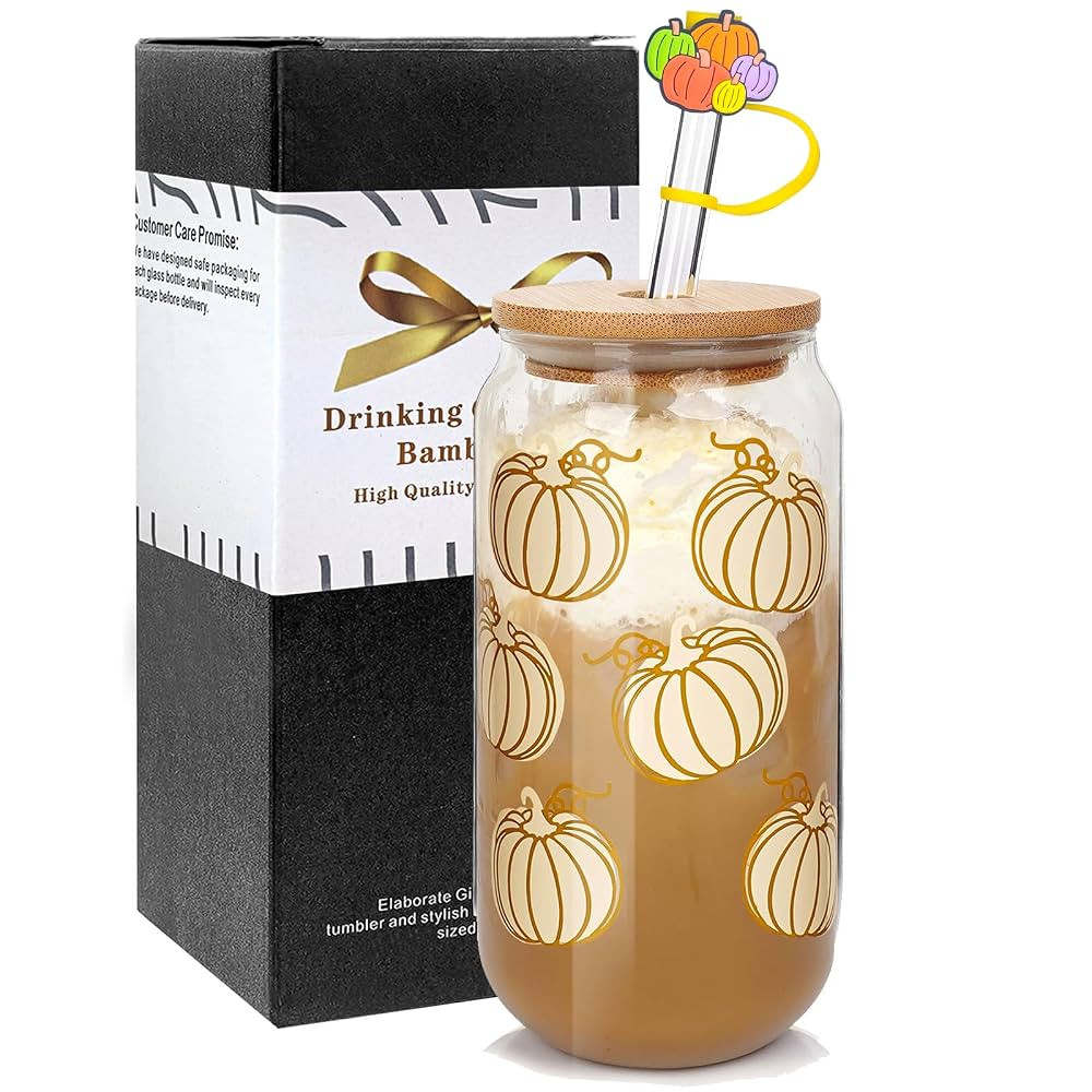 ANOTION Fall Coffee Cups - Fall Decor Pumpkin Mug Fall Coffee Mug Iced Coffee Cups Unique Autumn ... | Amazon (CA)