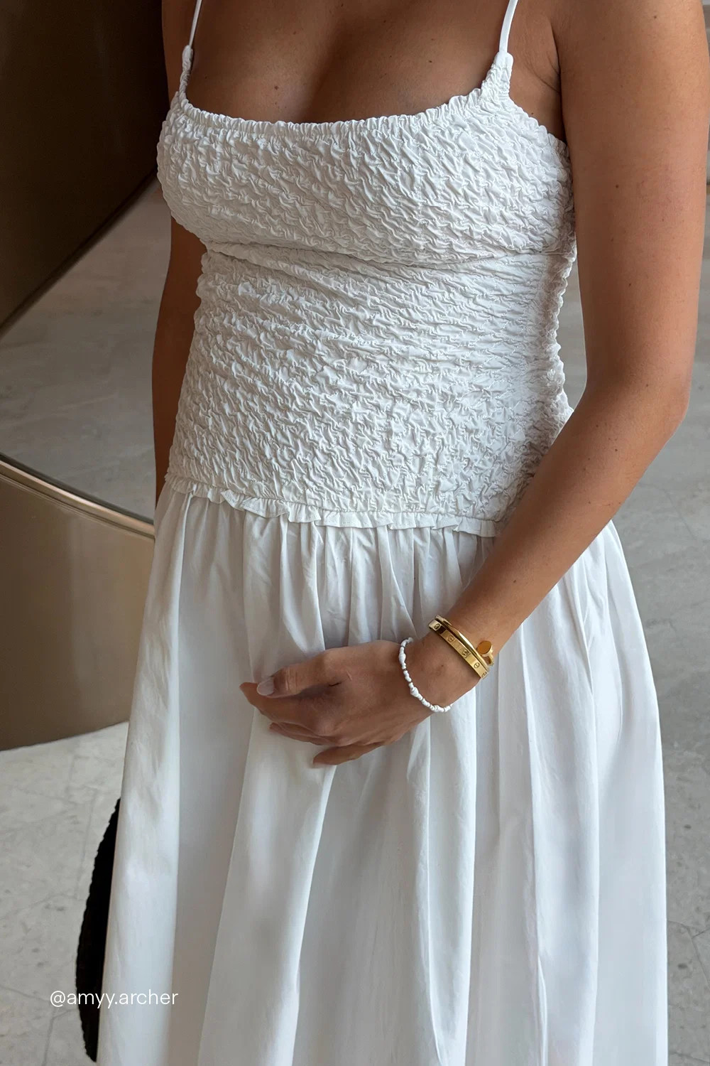 IZAIAH WHITE POPLIN DRESS | DISSH