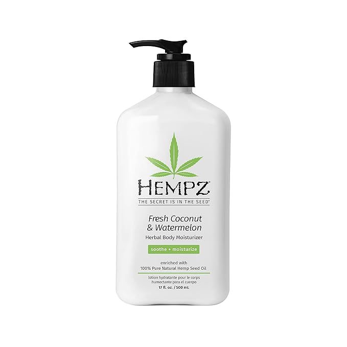 Hempz Fresh Coconut & Watermelon Moisturizing Skin Lotion, Natural Hemp Seed Herbal Body Moisturi... | Amazon (US)