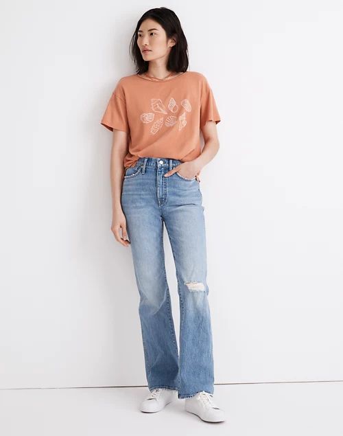 High-Rise Bootcut Jeans in Firth Wash: Knee-Rip Edition | Madewell