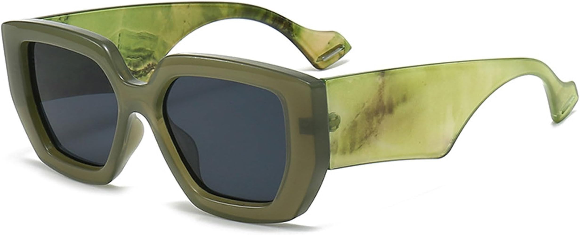 Vintage Square Sunglasses Women Men No Polarized Trendy Oversized UV400 Protection Big Sun Glasses | Amazon (US)