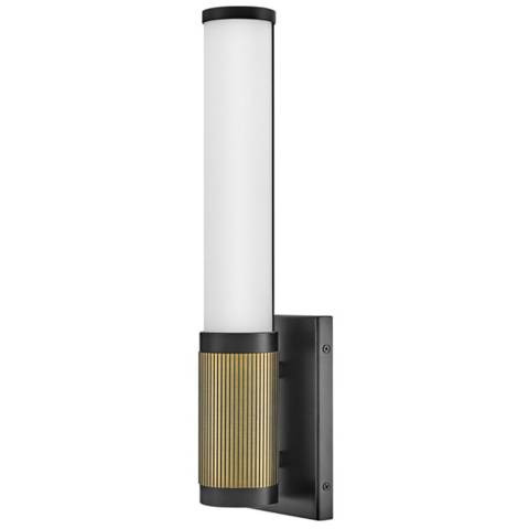 Hinkley Zevi 17 1/2"H Black and Lacquered Brass LED Sconce - #034N5 | Lamps Plus | Lamps Plus
