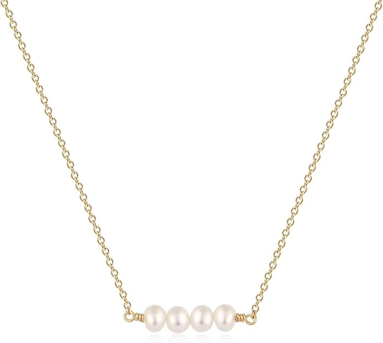 Befettly Mini Pearls Choker Necklace Bar Star Shell Turquoise Necklace Pendant Delicate Handmade ... | Amazon (US)