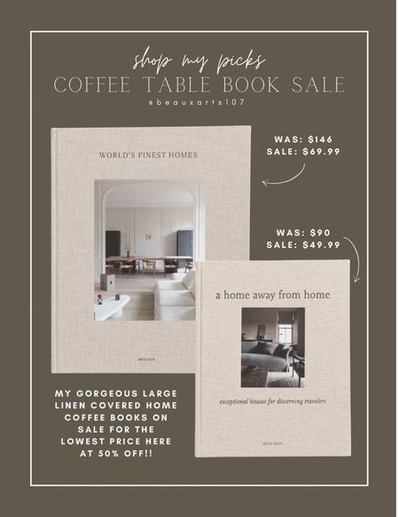 Shop my beautiful favorite coffee table books on sale for 50% off here!!

#LTKfindsunder100 #LTKsalealert #LTKhome