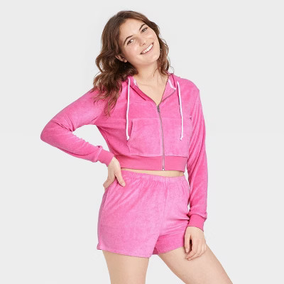 Women's Loop Terry Zip-Up Lounge Sweatshirt - Colsie™ | Target