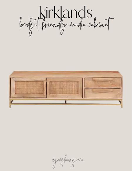 Kirklands budget friendly media cabinet. Budget friendly finds. Coastal California. California Casual. French Country Modern, Boho Glam, Parisian Chic, Amazon Decor, Amazon Home, Modern Home Favorites, Anthropologie Glam Chic. 

#LTKstyletip #LTKhome #LTKFind