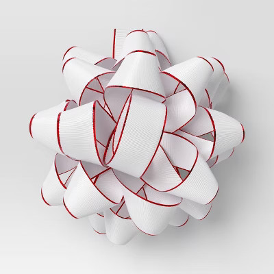 Christmas Giant Bow White with Red Trim - Wondershop™ | Target