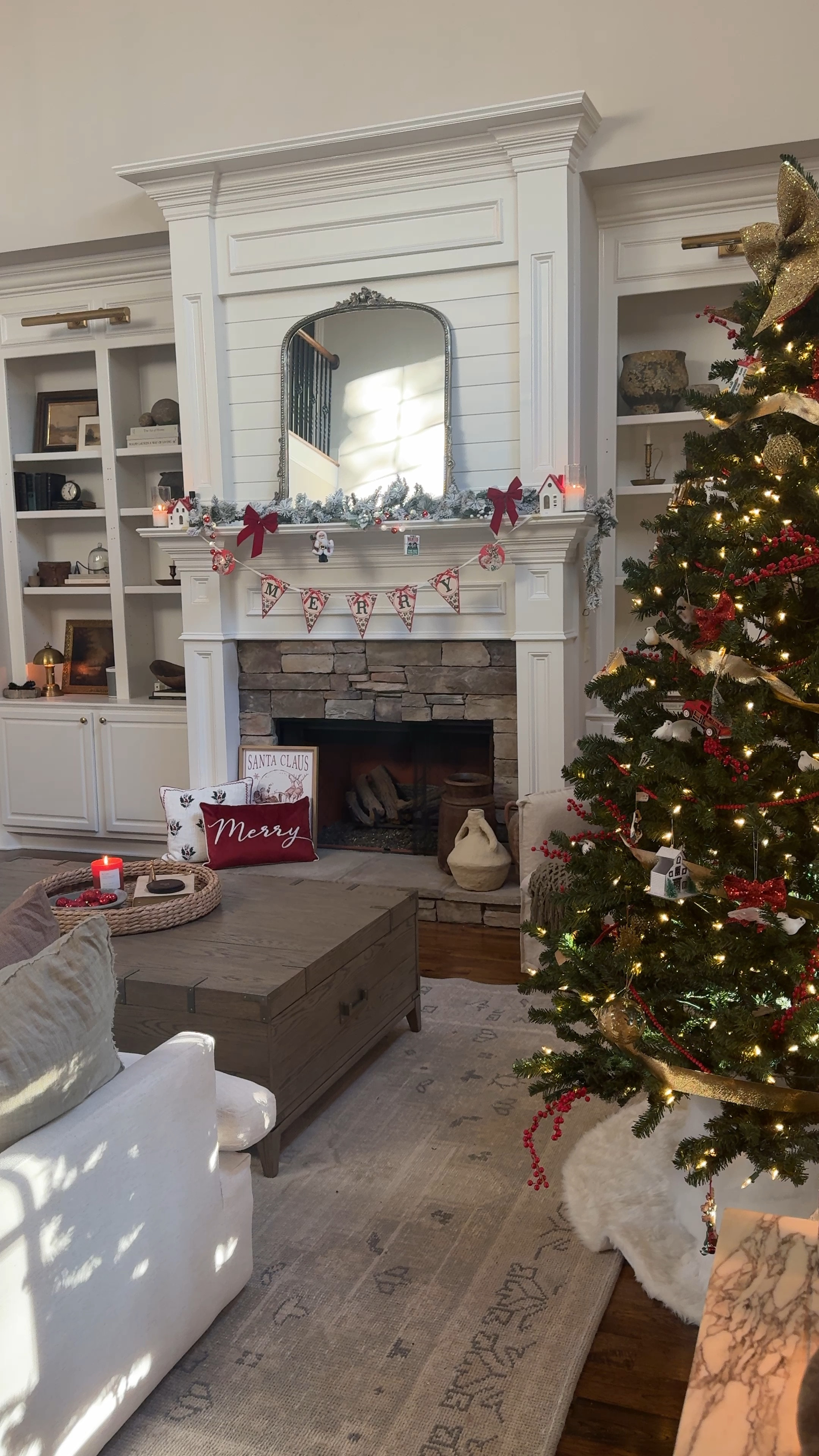 Holiday Garland and 
Merry banner from Walmart 🎄

#LTKVideo #LTKHoliday #LTKHome