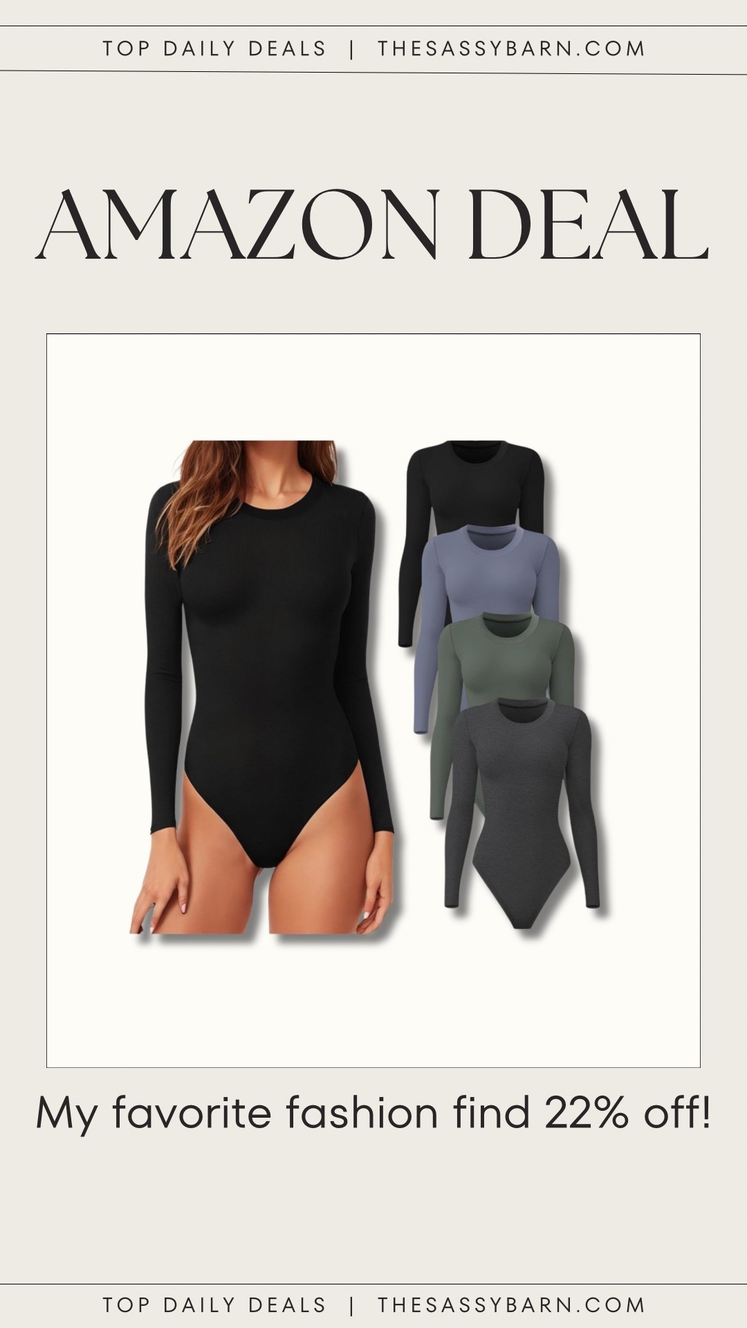 CE' CERDR 4/5 Pack Long Sleeve Bodysuit for Women Round Neck Casual Stretchy Basic Shirts Crew Neck Body Suits Tops

#LTKFindsUnder50 #LTKStyleTip #LTKSaleAlert