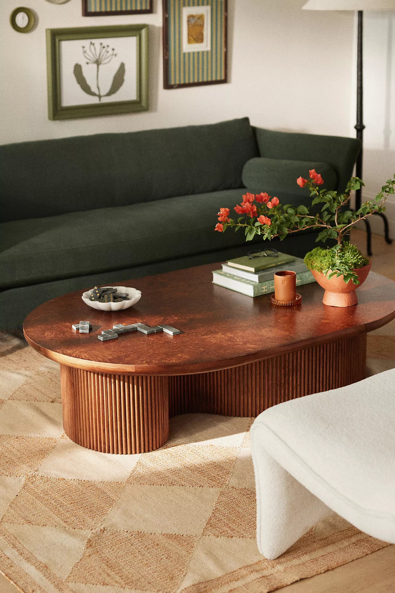 Scout Burl Wood Fluted Coffee Table | Anthropologie (US)